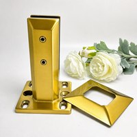 Cache-joint en acier inoxydable 304 pour rampe de verre extérieure moderne, avec trou ovale, pour fixation de garde-corps d'escalier en verre