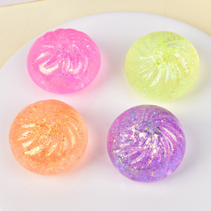 Juguete Antiestrés con Polvo Brillante, Forma de Dumpling, Goma Suave TPE/Silicona, Venta al Por Mayor - Product Image 4