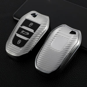 Coque de protection de clé à distance en fibre de carbone pour Peugeot 308 408 <span class=keywords><strong>508</strong></span> 2008 3008 4008 5008 Citroen C4 C4L C6 C3-XR Picasso DS3 DS4 DS5 - Product Image 5