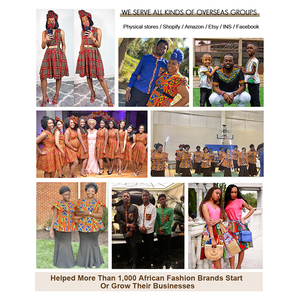 Vente en gros de robes imprimées à la cire, vêtements africains à manches longues pour femmes, grande taille, Kente infinity - Product Image 5