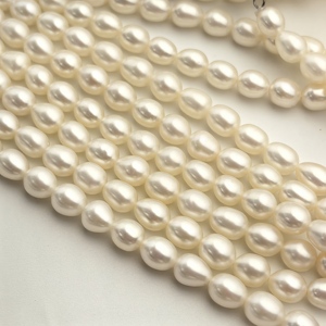 Collier de perles d'eau douce cultivées sans noyau, en forme de riz, 6-7 mm, blanc, rose, violet, qualité irréprochable, vente en gros - Product Image 3