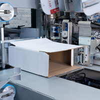 GEOS Emballeuse de caisses à grande vitesse avec ruban thermofusible Encartonneuse à chargement latéral automatique pour les cartons américains RSC/HSC Application alimentaire