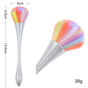 Vente en gros 5 couleurs petite taille jolie manche fin beauté douce nettoyage des ongles <span class=keywords><strong>brosse</strong></span> à poussière des ongles pinceau de maquillage - Product Image 5