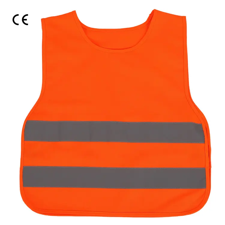 Jessubond Orange Child CE Yellow Reflective Safety Clothing Hi viz Vests