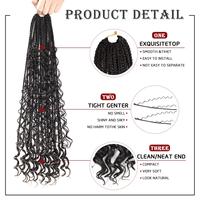 Tresses Boho Rivière Locs Tressage Faux Locs Bouclés Crochet Cheveux Déesse Rivière Bohème Boho Boîte Tresse Synthétique Faux locs