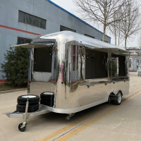 Equipo de Restaurante, Camión de Comida para Helados, Remolque de Comida Móvil de Acero Inoxidable con Cocina, Cafetería Móvil Personalizada
