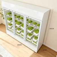 Sistema de Cultivo Inteligente de Tres Puertas, Equipo Hidropónico Interior con Control por Aplicación/Pantalla Táctil y Diseño Contemporáneo