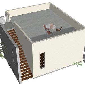 <span class=keywords><strong>Casa</strong></span> Prefabbricata Economica di 40m² con Scale Esterne per Accesso al Tetto - Product Image 1