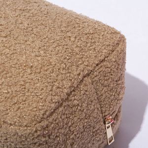 Custom DIY Embroidery Eco-Friendly Winter <b>Teddy</b> Cosmetic Bag Warm Soft Durable Lightweight Ladies Fashion Travel Zipper - Product Image 5