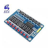 TM1638 modul tampilan kunci untuk AVR New 8-Bit LED Digital Tube 8-Bit TM1638