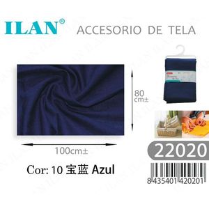 Accessorio in tessuto Ilan 100x80cm, colore blu reale, tessuto base tinta unita per lavori artigianali - Product Image 1