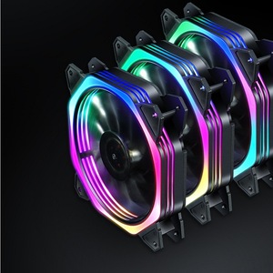 คูลมูนพัดลม RGB ขนาด 12 ซม. 120x120x25 มม. แบริ่งของเหลว 3 พิน 4 พินพัดลมระบายความร้อนเคสคอมพิวเตอร์ - Product Image 1