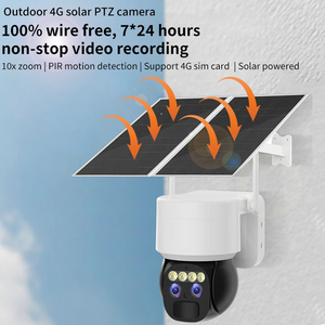 Cámara de Vigilancia Exterior Solar de Doble Lente ZCVISION, 4MP, Zoom 12X, Tarjeta SIM 4G, Seguridad Inalámbrica, Wifi, Energía Solar, PTZ - Product Image 1