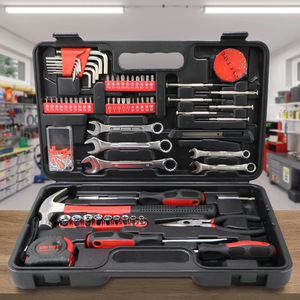 Juego de herramientas manuales para el hogar de 146 piezas, con enchufe de 1/4 de pulgada, de acero al carbono, para reparación de automóviles y pequeños electrodomésticos. - Product Image 1