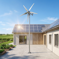 Solution complète d'énergie éolienne 5 kW : Turbine horizontale et contrôleur intelligent, intégration facile aux panneaux solaires