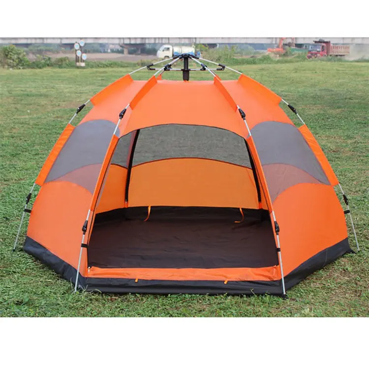 Homeease Marque Famille Taille 3 Saison Profonde Bleu/Orange/Vert Tente de Camping Étanche