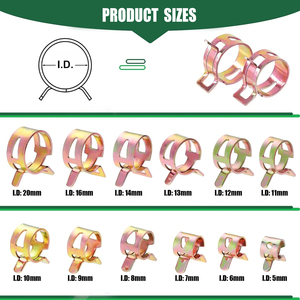 25 pièces 6mm/7mm/8mm/9mm-20mm pour choisir une <span class=keywords><strong>pince</strong></span> à ressort de carburant <span class=keywords><strong>pince</strong></span> à tuyau en silicone sous vide - Product Image 3