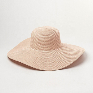 Sombrero de paja de papel para mujer moda sol playa flexible ala grande pesca informal rayas protector solar UV verano alta calidad al por mayor - Product Image 3