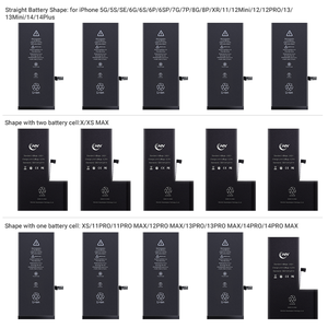 แบตเตอรี่ลิเธียมไอออนสำหรับโทรศัพท์มือถือสำหรับ <span class=keywords><strong>iPhone</strong></span> Xr 14PLUS 13 12 11 8 7 6 5สำหรับ15 <span class=keywords><strong>XS</strong></span> <span class=keywords><strong>XS</strong></span> Max PLUS Pro - Product Image 6