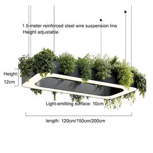 Lustres Décoratifs Circulaires sur Mesure, Non Standard, Modernes et Grands, pour Restaurants, avec Éclairage LED Économe <span class=keywords><strong>en</strong></span> Énergie et Plantes Artificielles - Product Image 6
