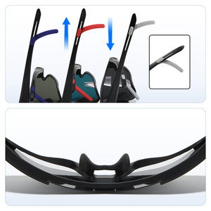 Lunettes de sport à monture intégrale, verres miroir UV400 anti-UV, sangle réglable, protection pour l'escalade, le cyclisme en plein air - Product Image 3