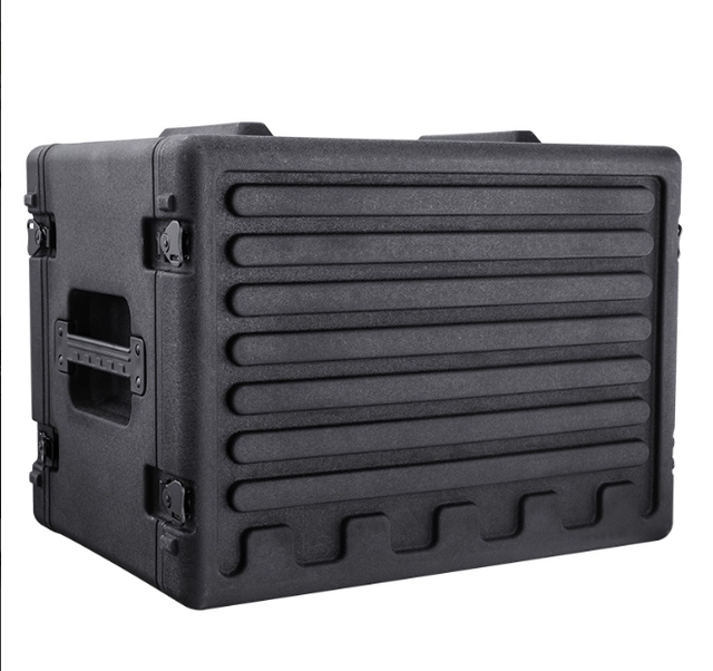 Manufacturer U2 4U 6U 8U Audio PE PP Plastic Road Rack Case with Heavy-Duty Tour Cable Trunk Flight Case