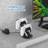 Station de charge HBP-256 pour manette PS5, support de charge double USB LED pour PS5, station de charge pour manette PS4