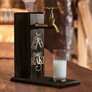 Distributeur de boissons alcoolisées en bois naturel doré <span class=keywords><strong>Fontaine</strong></span> à whisky en bois - Product Image 3