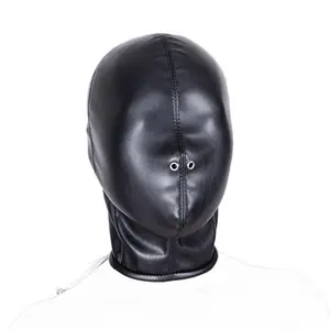 Capot de retenue BDSM, accessoire pour adulte, tête complète, nez, trous de retenue, en cuir fétiche, Bondage