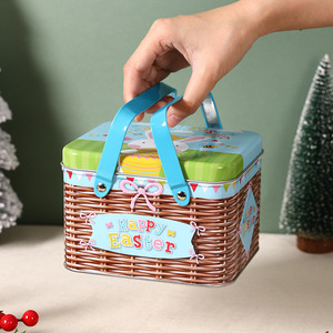 Mystic Arts <b>Easter</b> Storage <b>Box</b> Metal Woven Design With Handle For Home Decor And <b>Gift</b> Packaging - Product Image 4