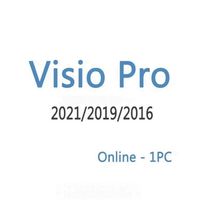 Clé d'activation officielle Visio 2024/2021/2019/2016 Pro, code de licence authentique PP, licence de vente au détail, 100% à vie