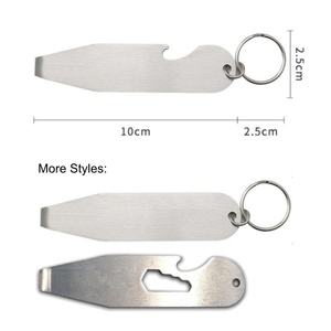 Op maat gemaakte logo-embossing laserprint roestvrijstalen verf blikopener mini-klauwtool met sleutelhanger - Product Image 2