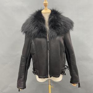 <span class=keywords><strong>Blouson</strong></span> Double Face noir en cuir véritable pour <span class=keywords><strong>femme</strong></span>, Design de qualité supérieure, en peau de <span class=keywords><strong>mouton</strong></span>, <span class=keywords><strong>aviateur</strong></span>, vente en gros, - Product Image 1