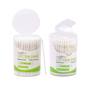 Descartável Personalizado Varas De Papel De Bambu Cotton Bud <span class=keywords><strong>Swab</strong></span> Dupla Cabeça Limpeza Orelha Q Dicas Cotonete De Algodão com Caixa Redonda - Product Image 4