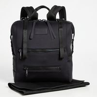 Sac à dos à couches portable en néoprène imperméable pour bébé, avec matelas à langer de voyage, sangles de poussette et fermeture éclair multifonction