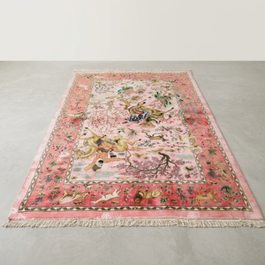 Tapis de luxe moderne noué à la main en pure soie, lavable, design, fait main, antidérapant, motif personnalisé, pour salon et chambre - Product Image 5