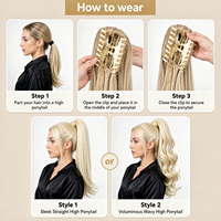Extensions de cheveux en queue de cheval longues et lisses, multi-couleurs disponibles, vente en gros D.S Hair