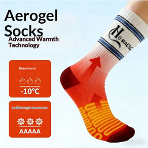 3 쌍 에어로겔 섬유 항균 탈취제 따뜻한 속건성 땀 흡수 캐주얼 튜브 양말 남성용 - Product Image 1