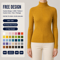 Pull tricoté vintage à col roulé personnalisé OEM pour femme, longueur standard, en nylon/acrylique, pour la maison et les loisirs, collection automne/hiver