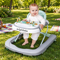 Brightbebe 2-en-1 Trotteur pliable avec roues assis et poussée à l'arrière nouveau cadeau pour bébé