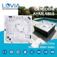 Bain à remous extérieur LOVIA de style moderne, jacuzzi, baignoire de massage, hydrothérapie, spa LOVIA, bain à remous écoénergétique pour 5 personnes