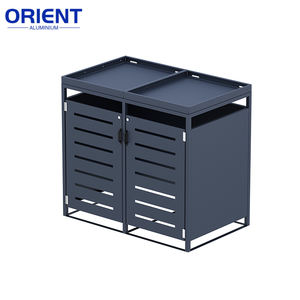 <span class=keywords><strong>Abri</strong></span> pour poubelle à roulettes en acier galvanisé pour l'extérieur, triple <span class=keywords><strong>abri</strong></span> pour poubelle à roulettes pour les bâtiments résidentiels - Product Image 1