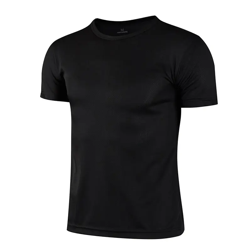 Heren Gym Snel Droog Fitness Shirt Zachte Compressie Snelle Droge Fitness Running T-Shirt