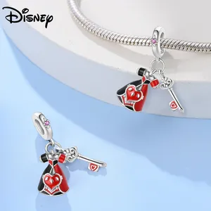 Nouveaux pendentifs breloques en argent 925 et zircon, motifs Robe de Princesse Disney et <span class=keywords><strong>Pascal</strong></span>, compatibles avec colliers et bracelets originaux, pour DIY, festivals et soirées féminines - Product Image 2