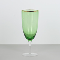Verres à vin verts modernes de luxe, ensemble de verres à vin pour mariage, verres à vin blanc et gobelet à eau