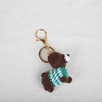 Nouveau porte-clés chien saucisse mignon fait main au crochet, accroche-sac, cadeau pour amis, porte-clés fini comme un petit cadeau.