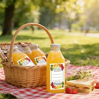 Etiquetas Personalizadas Autoadhesivas Ecológicas e Impermeables para Botellas de Jugo de Frutas, Impresión de Etiquetas Personalizadas para Botellas