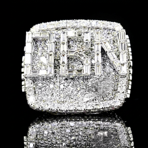 Anillo de Diamantes Moissanite VVS Personalizado, Plata de Ley 925, Anillo con Incrustaciones de Diamantes, Joyería Hip Hop, Regalo para Hombre - Product Image 1