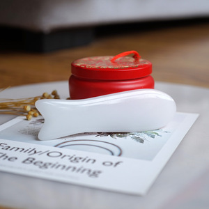 Bán buôn tự nhiên ngọc trắng đá gua SHA thiết lập cơ thể & massage mặt công cụ với con lăn Ngọc Bích - Product Image 5