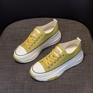 Zapatos <span class=keywords><strong>para</strong></span> correr de cuero con suela gruesa de moda informal de Otoño de <span class=keywords><strong>Año</strong></span> <span class=keywords><strong>Nuevo</strong></span> <span class=keywords><strong>para</strong></span> mujer, estilo Retro de nicho, aumento de altura - Product Image 4